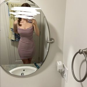 Mauve pink mini dress